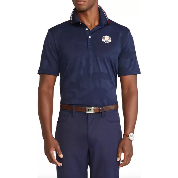 Ralph Lauren RLX Team USA 2020 Ryder Cup Team Golf Polo Shirt Navy Small Men EUC
